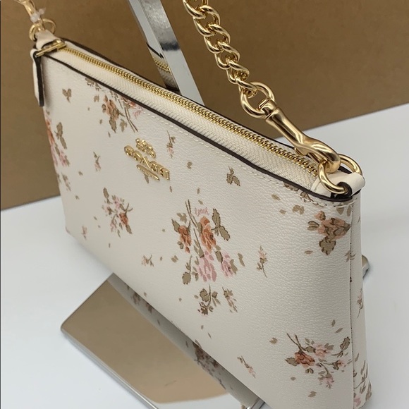COACH ZIP TOP CROSSBODY WITH ROSE BOUQUET PRINT - Picture 16 of 16